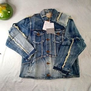 Sandrine Rose X Free People Deconstr. Frayed Denim Jacket
